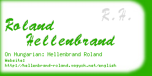 roland hellenbrand business card